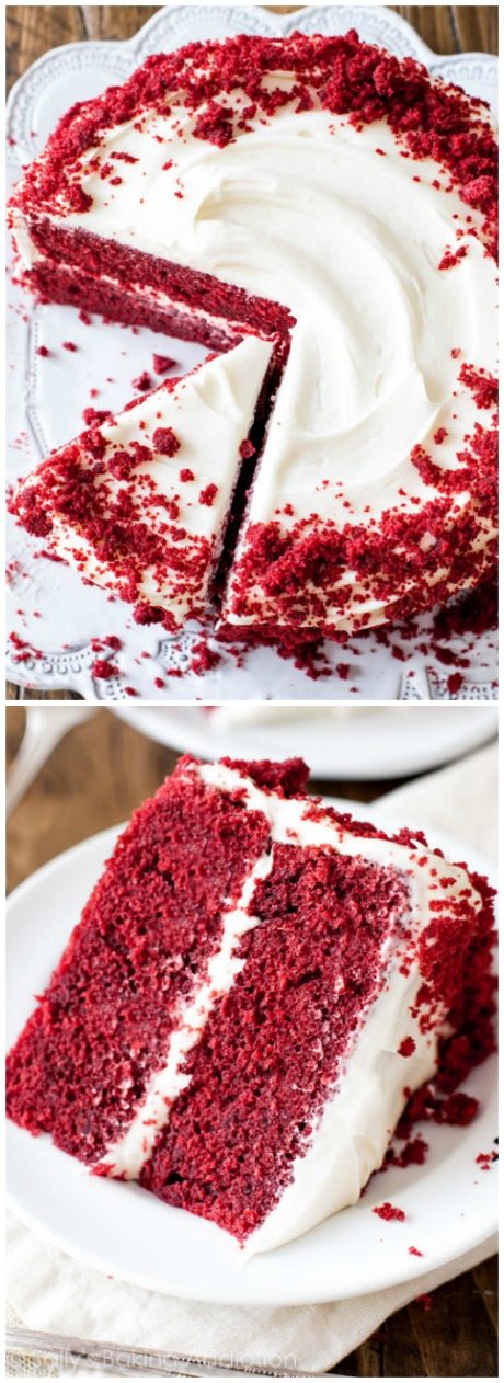 J'adore cette recette de gâteau de couche de velours rouge! Apprenez exactement comment le faire sur sallysbakingaddiction.com