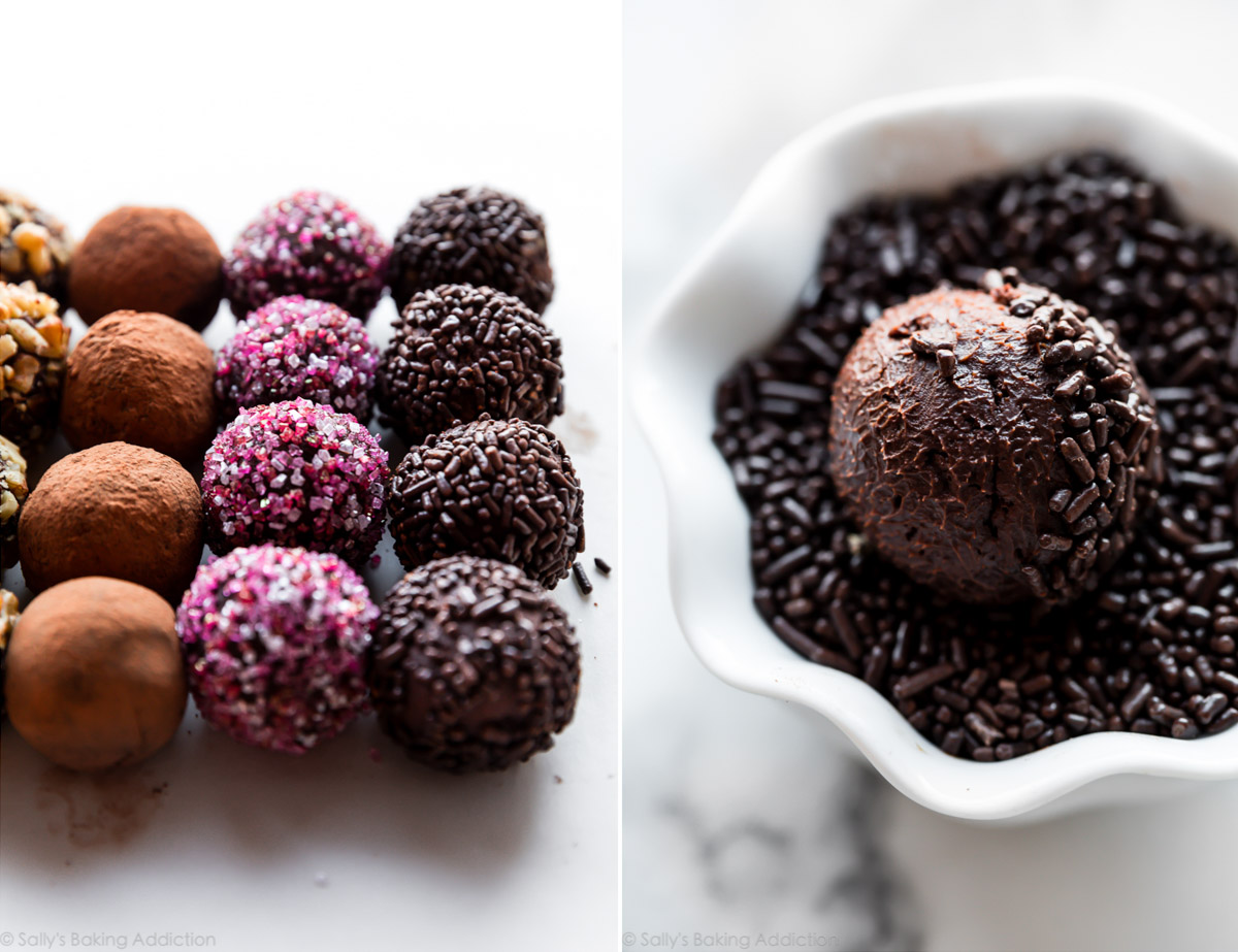 Boules de truffes au chocolat