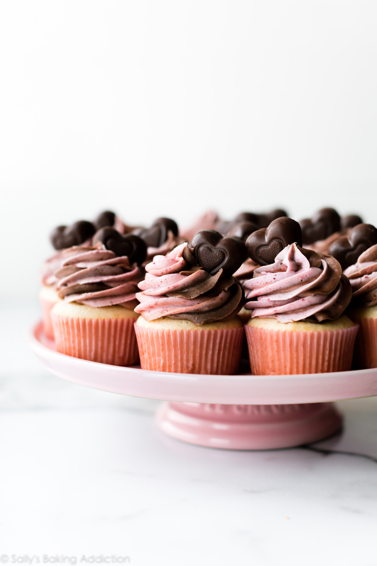 Cupcakes givrés au Nutella aux fraises