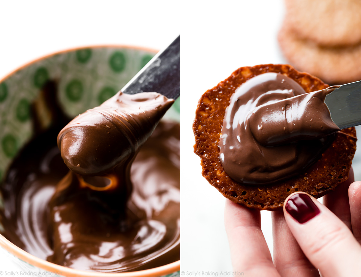 Biscuits à la dentelle fourrés au Nutella