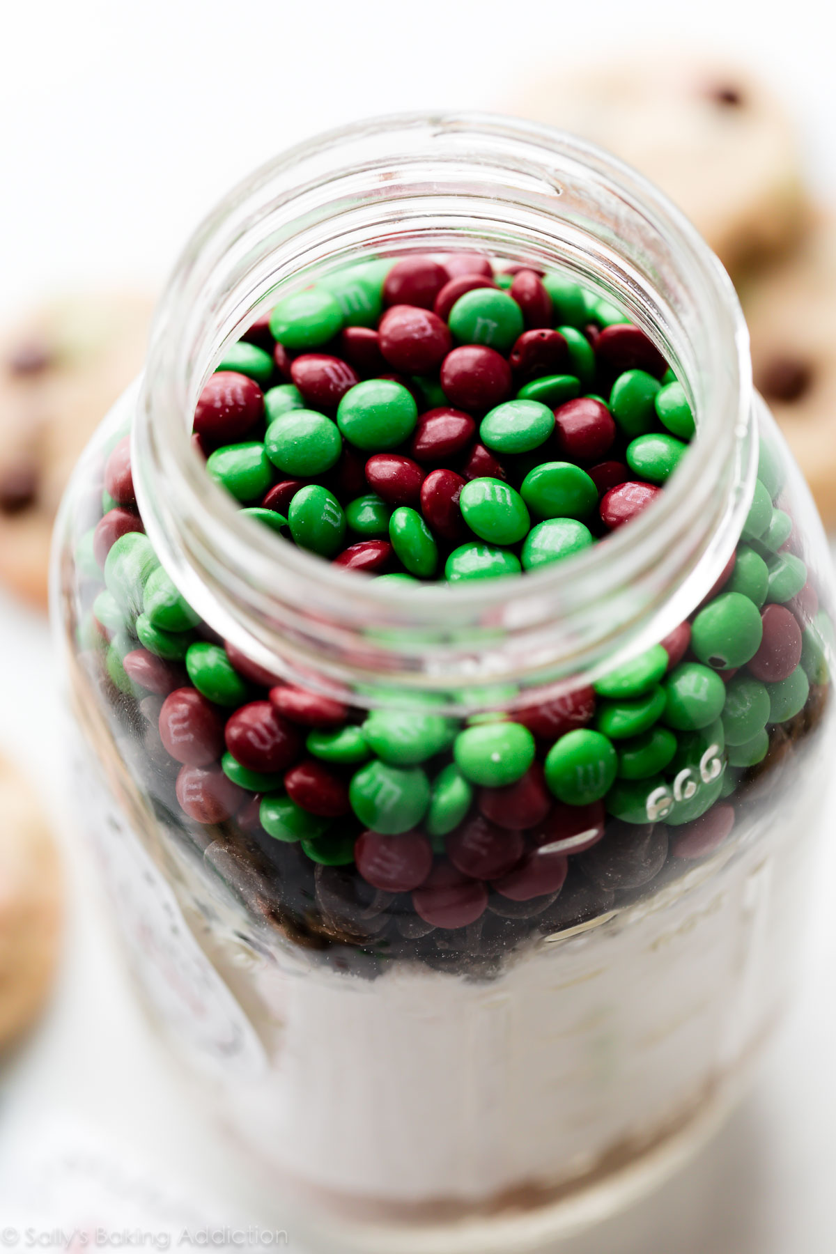 M & Ms de Noël rouge et vert