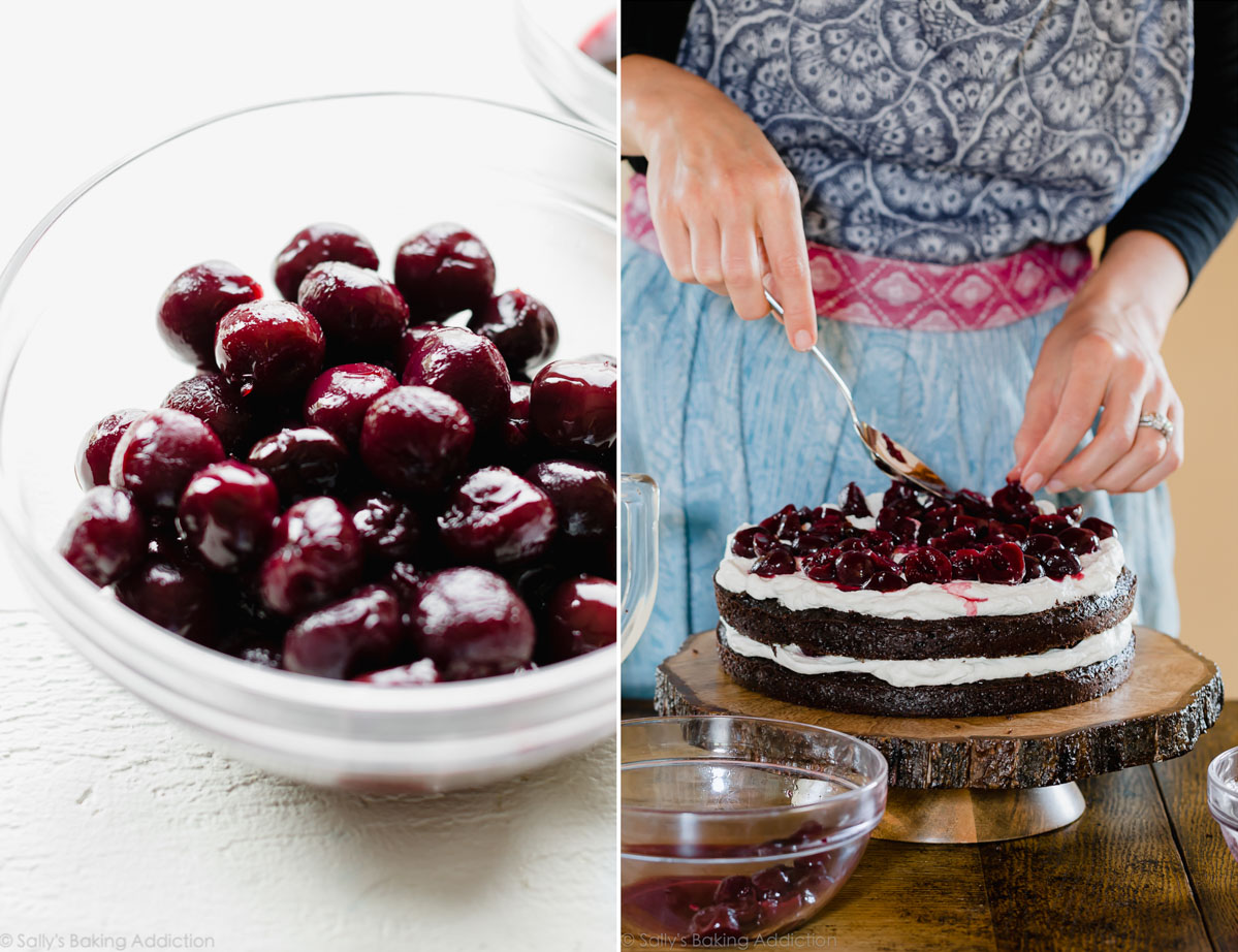 Cerises pour le gâteau de la Forêt-Noire