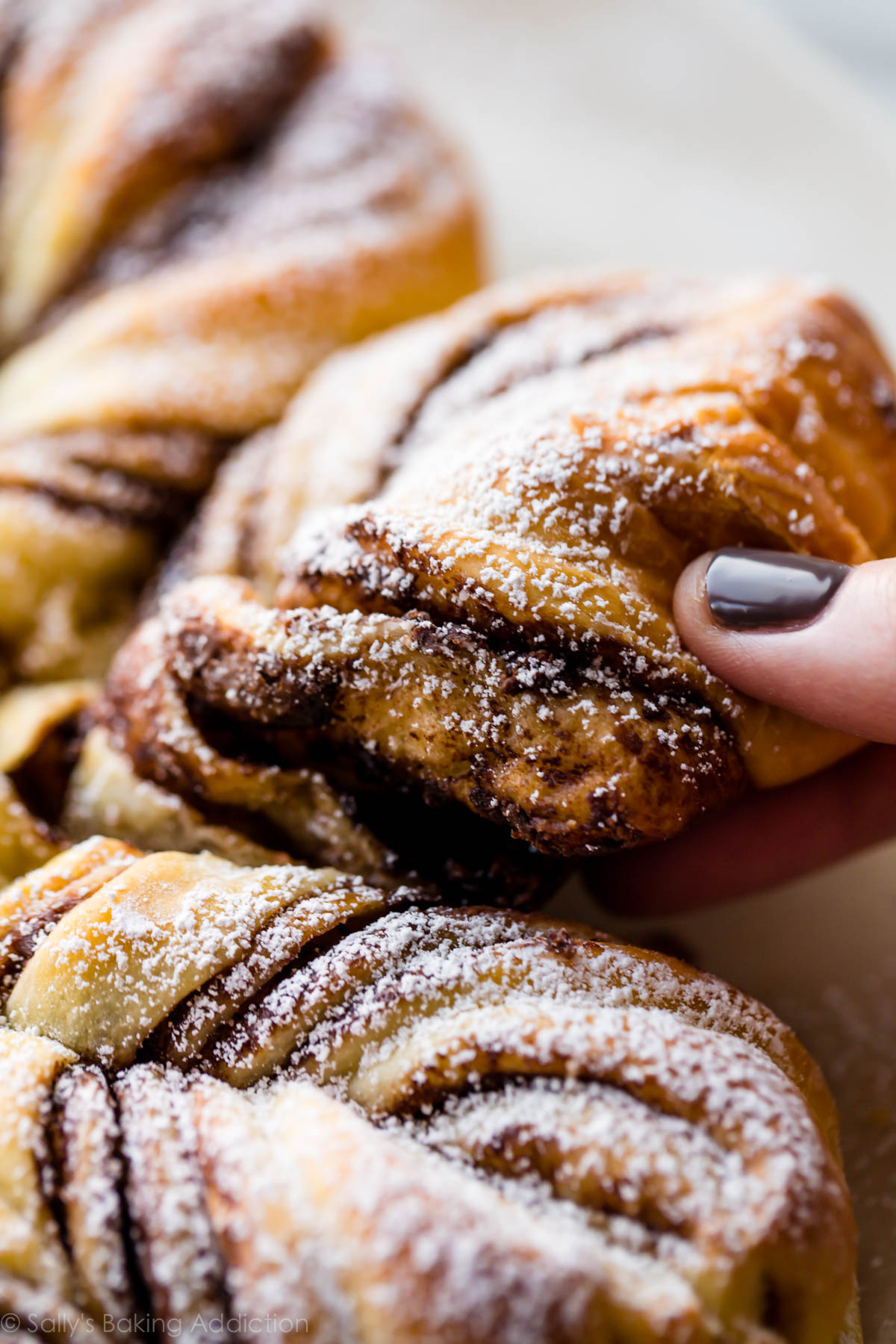 Comment faire du pain star Nutella avec une pâte à pain maison facile sur sallysbakingaddiction.com