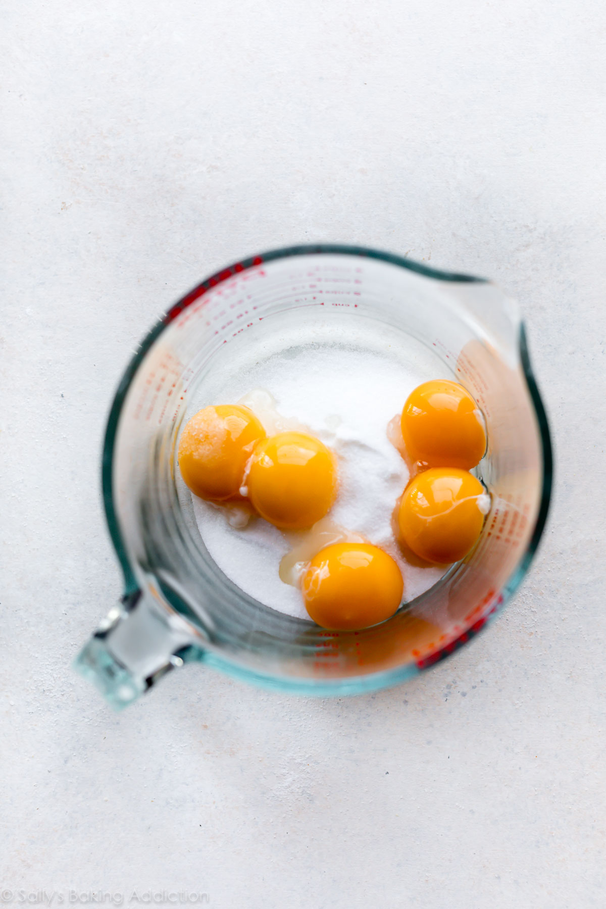 Jaunes d'oeufs pour crème brûlée sur sallysbakingaddiction.com