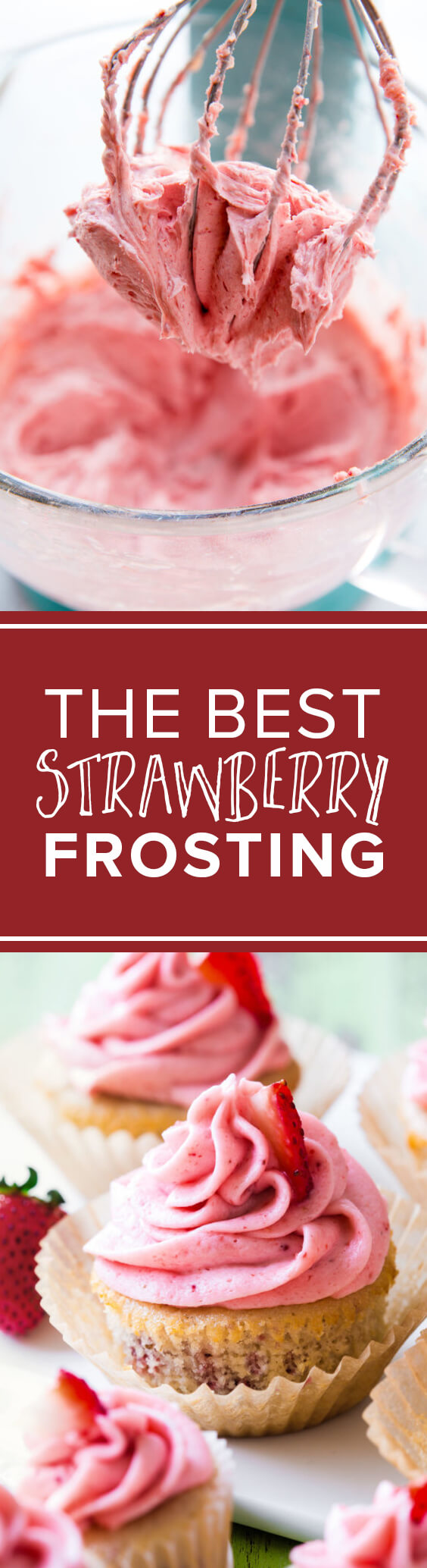 Comment faire un glaçage à la fraise avec une vraie saveur de fraise naturelle !! Recette sur sallysbakingaddiction.com
