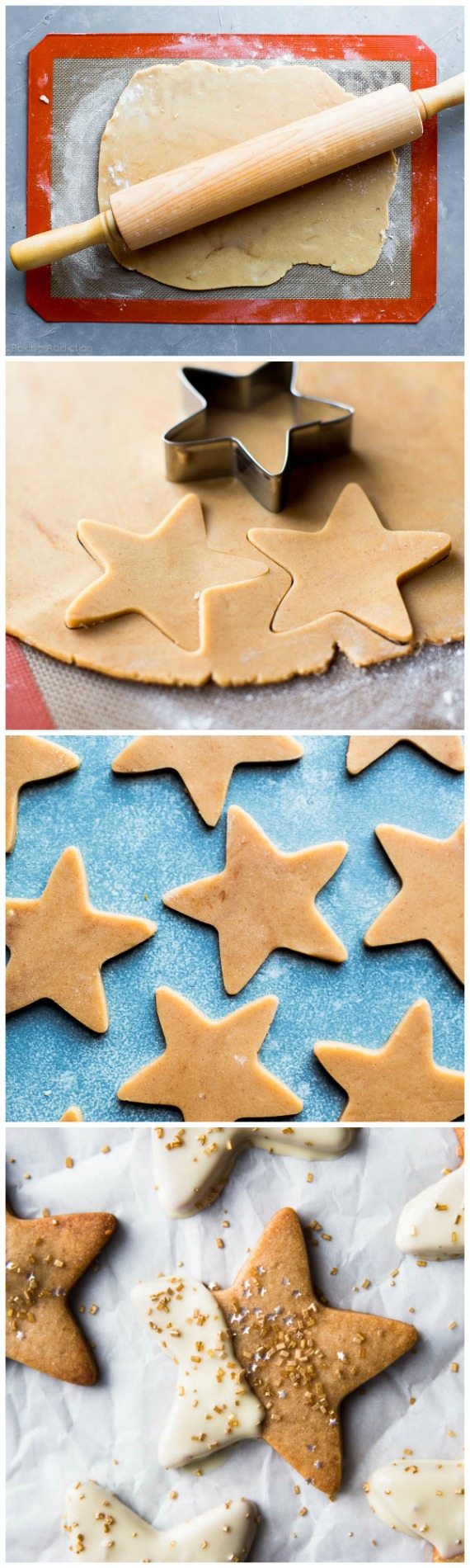 Biscuits savoureux à l'érable et à la cannelle avec une pâte à biscuits au sucre basique et facile! Recette sur sallysbakingaddiction.com