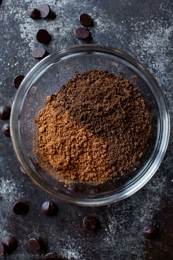 Poudres de cacao pour biscuits au chocolat noir salés sur sallysbakingaddiction.com