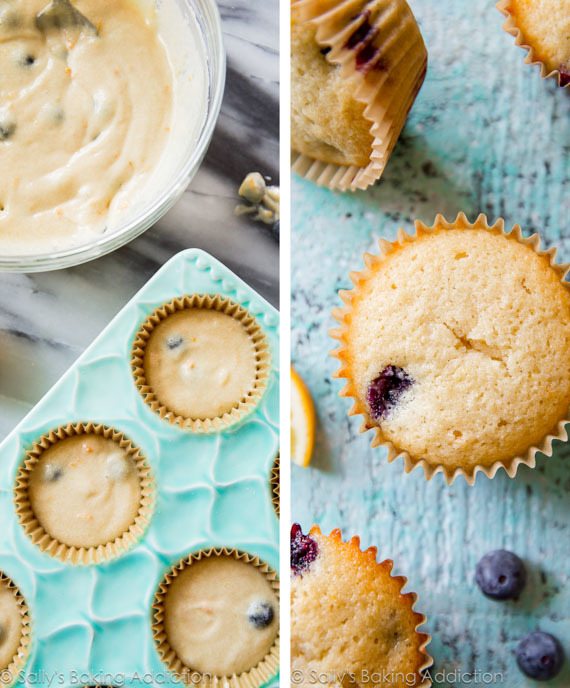 Comment faire des cupcakes au citron et aux myrtilles sur sallysbakingaddiction.com
