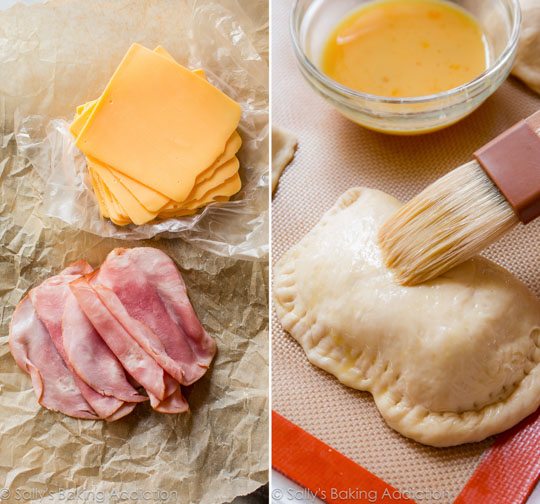 Poches au jambon et au fromage maison | sallysbakingaddiction.com