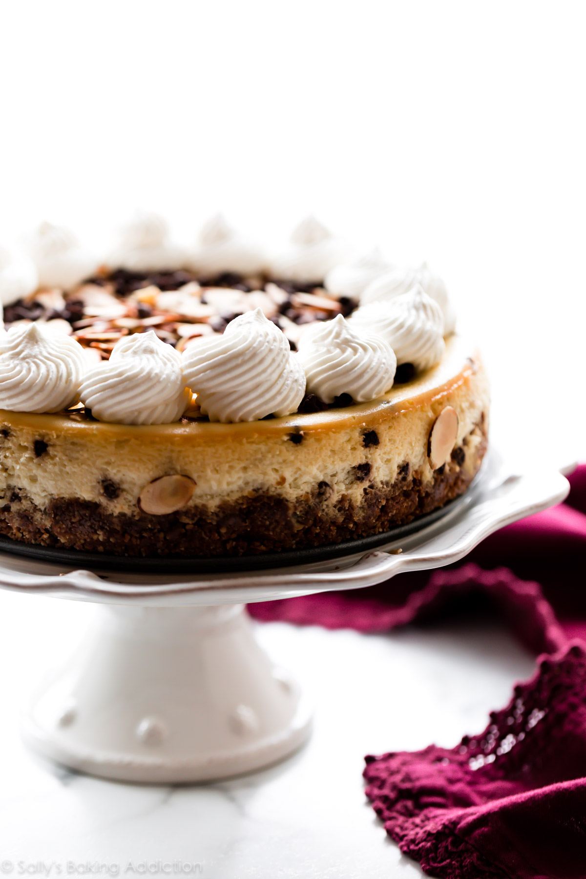 Gâteau au fromage aux pépites de chocolat Amaretto