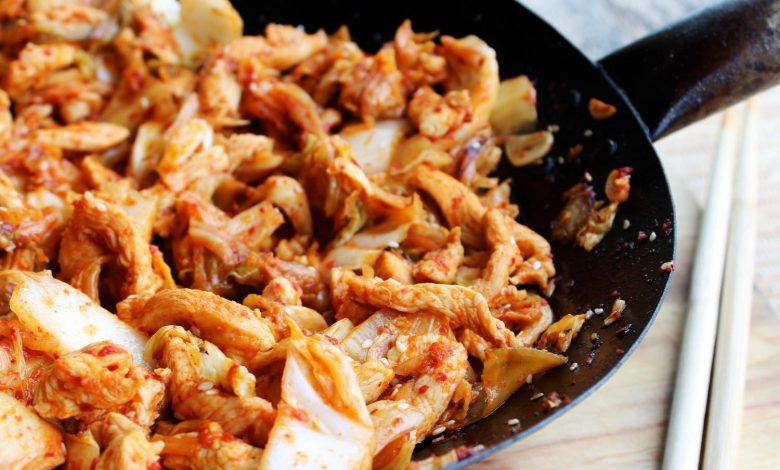 Photo of Recette de sauté de poulet et chou kimchi