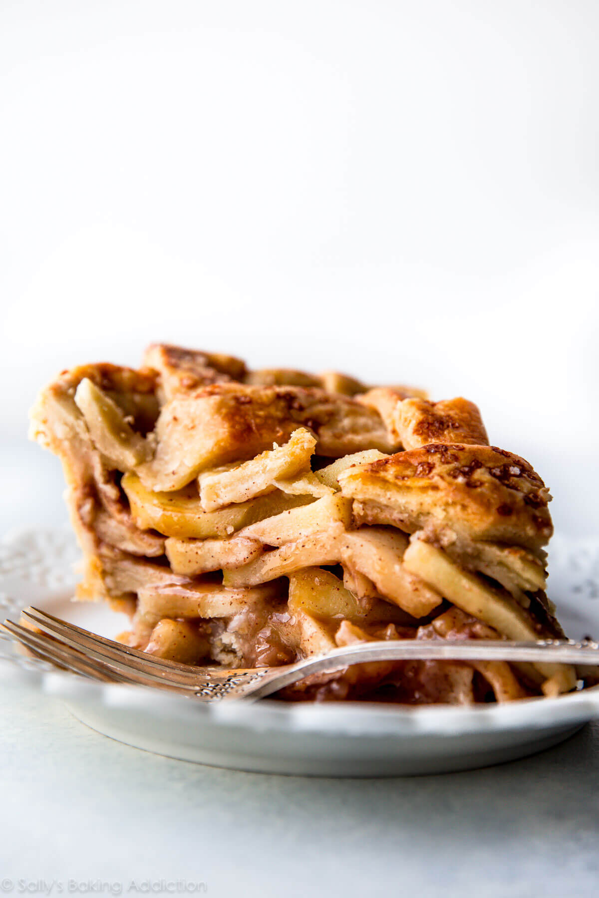 La meilleure recette de tarte aux pommes en plat profond! sallysbakingaddiction.com