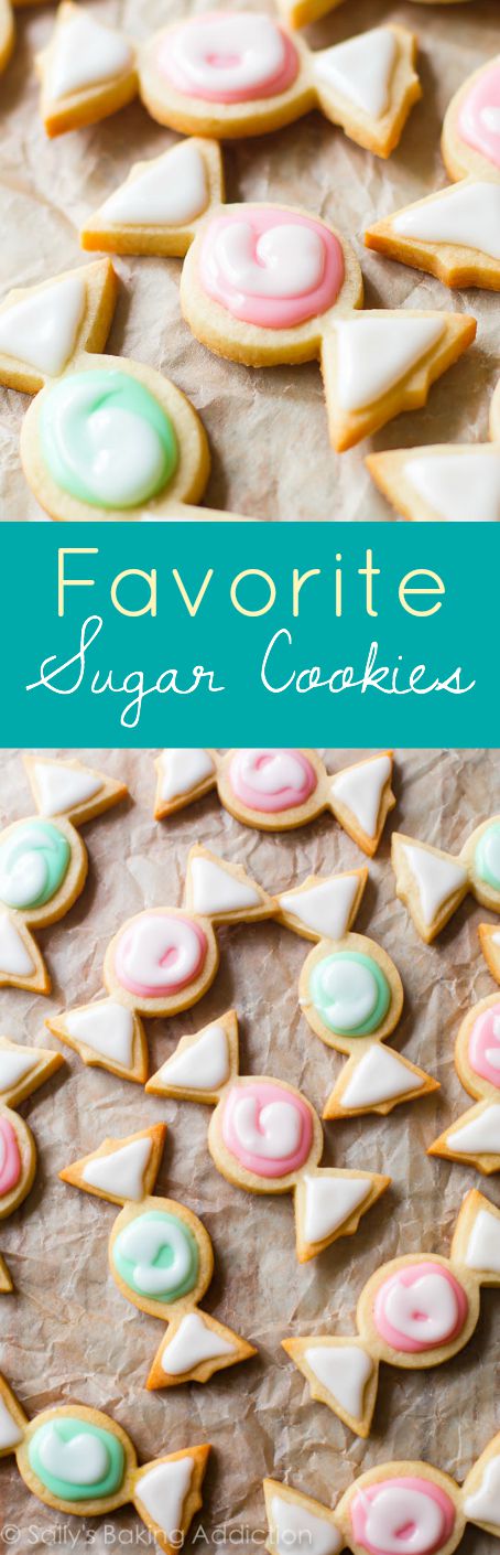 Ce sont mes biscuits au sucre FAVORIS! En forme de petites formes de bonbons pour Sally's Candy Addiction Cookbook