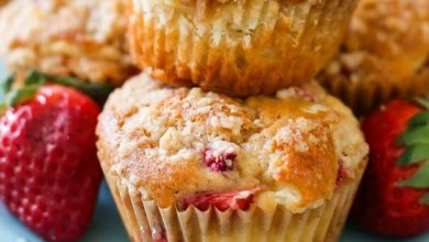 Photo of Muffins au gâteau au fromage et aux fraises