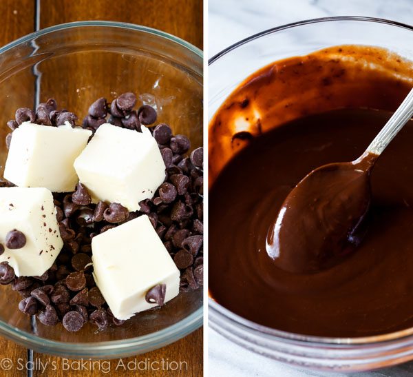 Chocolat pour brownies au chocolat à la menthe classique