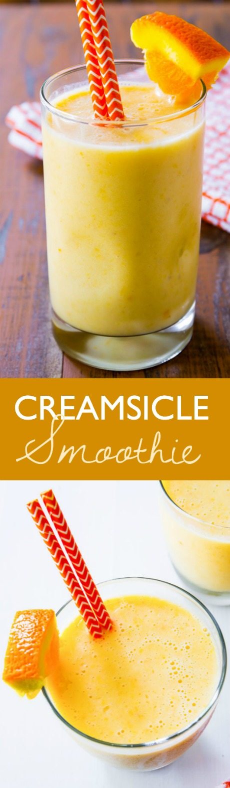 Ce smoothie crémeux et sain à 5 ingrédients a le goût d'un julius d'orange et d'une crème glacée combinée. La vitamine C n'a jamais été aussi bonne!