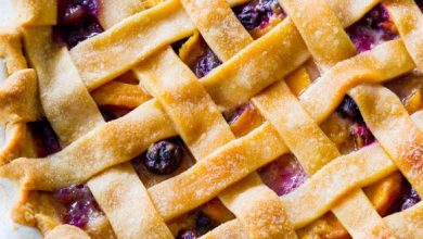 Photo of Tarte aux bleuets et aux pêches