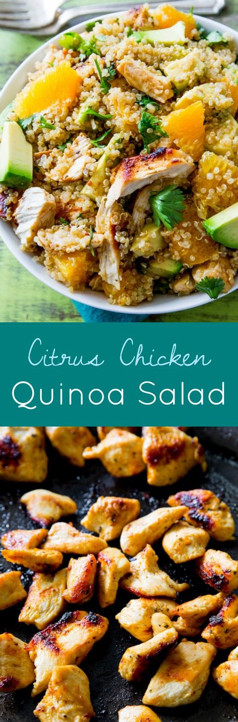 Salade de poulet au quinoa remplie d'ingrédients sains et sains, rien de tout cela artificiel!