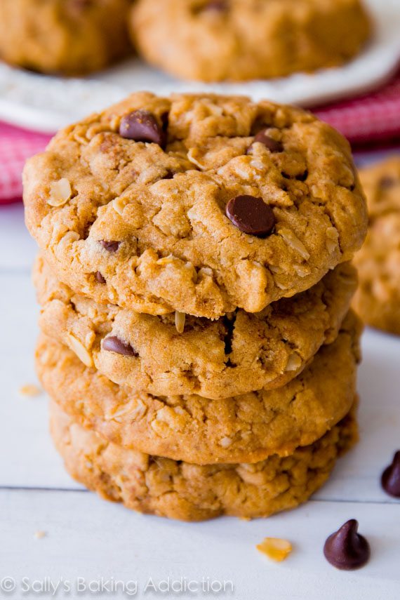 Biscuits à l'avoine et au beurre d'arachide sans farine à 7 ingrédients - doux, moelleux, simples et sans gluten!