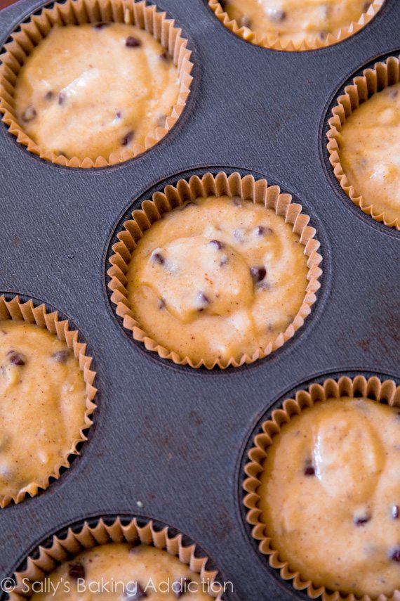 Sally's Baking Addiction - Cupcakes aux pépites de chocolat et aux bananes