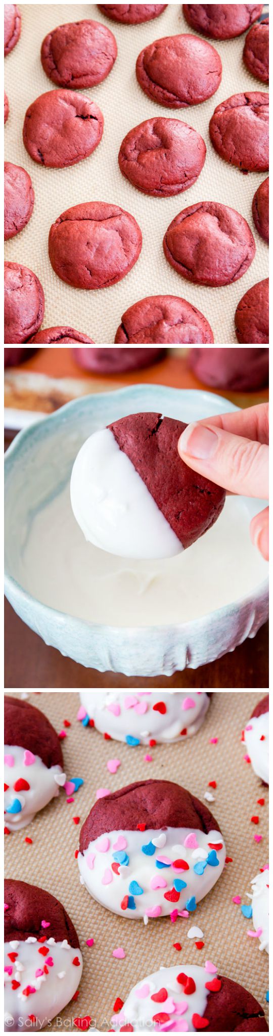 Comment faire des biscuits de velours rouge trempés dans du chocolat blanc crémeux!