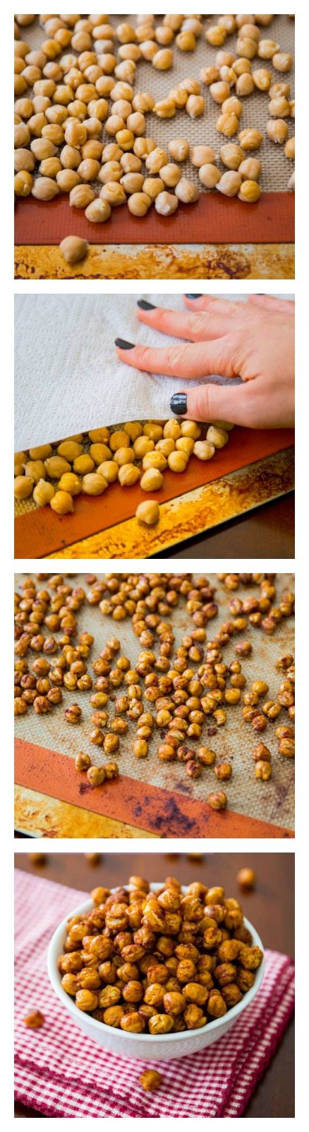Comment faire des pois chiches rôtis croquants par sallysbakingaddiction.com. Utilisez des épices différentes - j'adore le sucre à la cannelle!