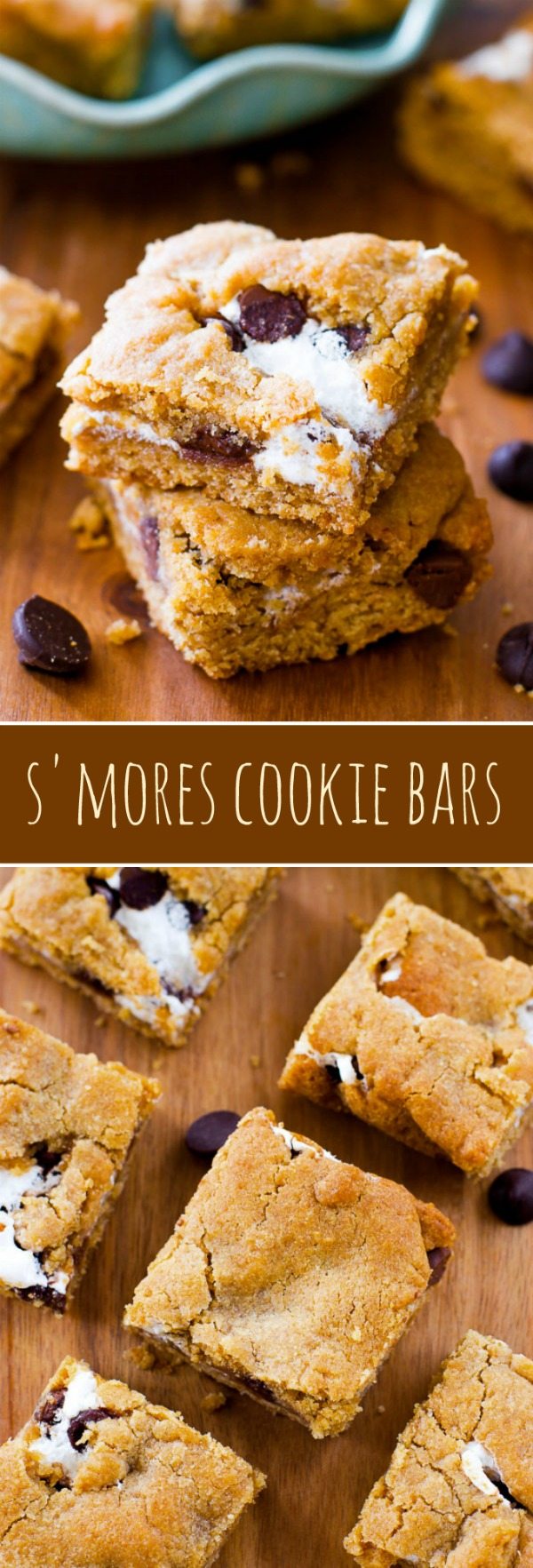 Barres à biscuits S’mores douces, moelleuses et complètement addicting. Facile à faire, aussi! Recette sur sallysbakingaddiction.com