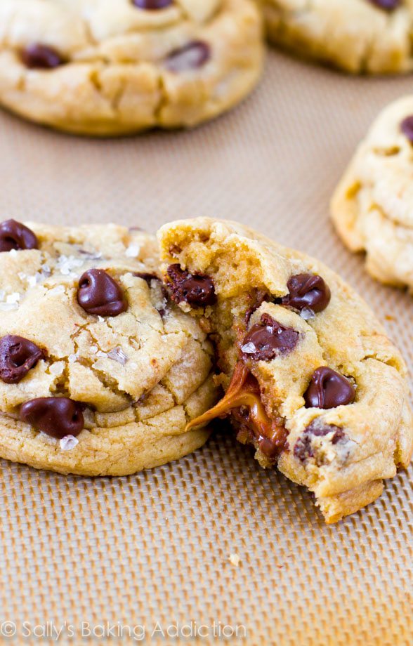 Biscuits aux pépites de chocolat au caramel salé ...