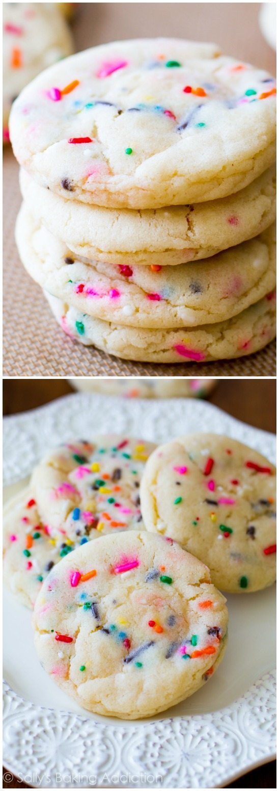 2 images de biscuits au sucre funfetti