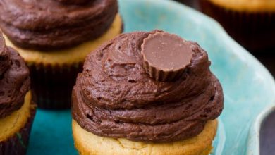 Photo of Cupcakes au beurre d’arachide avec glaçage au chocolat noir