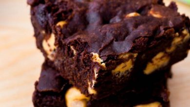 Photo of Brownies de Fudge avec des croustilles de beurre d’arachide