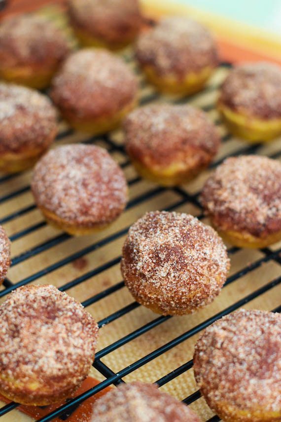 mini muffins à la citrouille au sucre à la cannelle