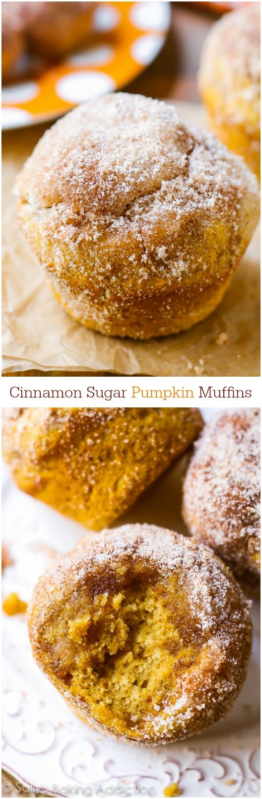 Muffins à la citrouille parfaits enrobés de sucre à la cannelle. Ils ont le goût de vos muffins préférés de citrouille de la boulangerie!