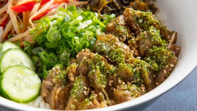 Photo of Recette de bol de riz d’aubergine (Donburi)