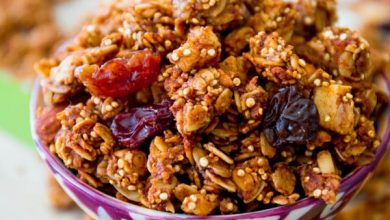 Photo of Granola aux épices et au quinoa aux pommes