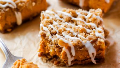 Photo of Barres Streusel à la citrouille