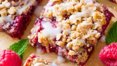 Photo of Barres Streusel aux framboises