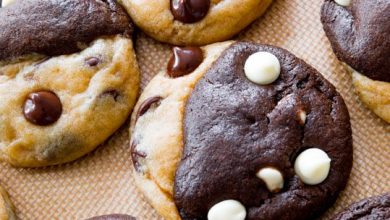 Photo of Biscuits tourbillon aux pépites de chocolat double