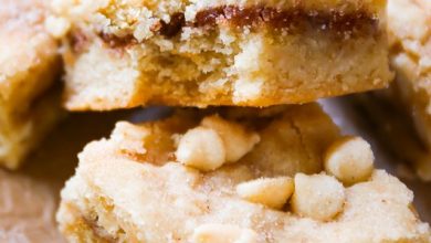 Photo of Blondies Snickerdoodle au chocolat blanc