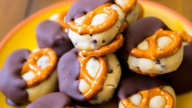 Photo of Bouchées de bretzel à la pâte à biscuits