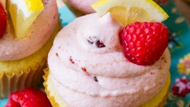 Photo of Cupcakes au citron et aux framboises