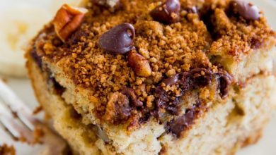 Photo of Gâteau aux miettes de pépites de chocolat et de banane