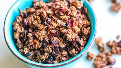 Photo of Granola de Nutella de cerise de chocolat noir