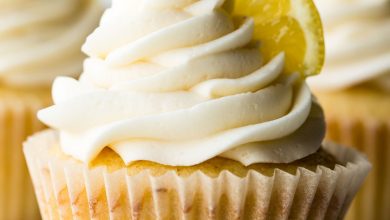 Photo of Cupcakes au citron avec glaçage à la vanille