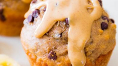 Photo of Muffins aux bananes et au beurre d’arachide