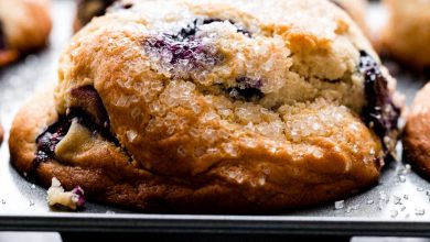 Photo of Muffins aux bleuets jumbo étincelants