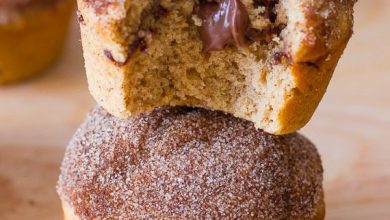 Photo of Muffins au sucre à la cannelle farcis au Nutella