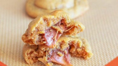 Photo of Biscuits au beurre d’arachide farcis rolo