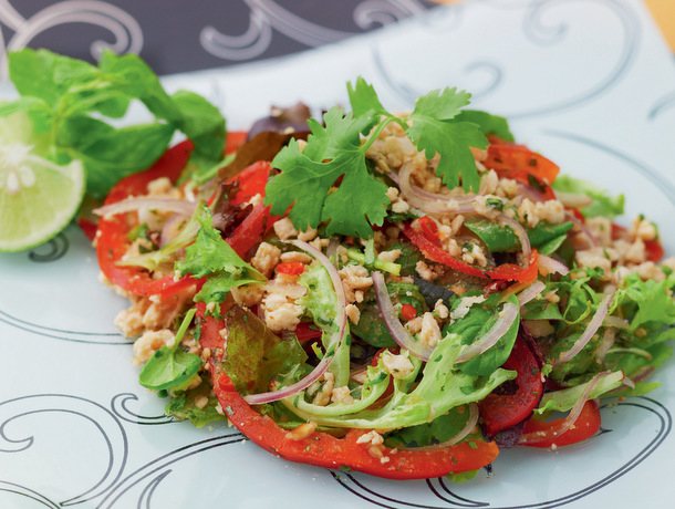 Photo of Salade thaïlandaise épicée avec du porc haché (Larb) de la «cuisine thaïlandaise de tous les jours»