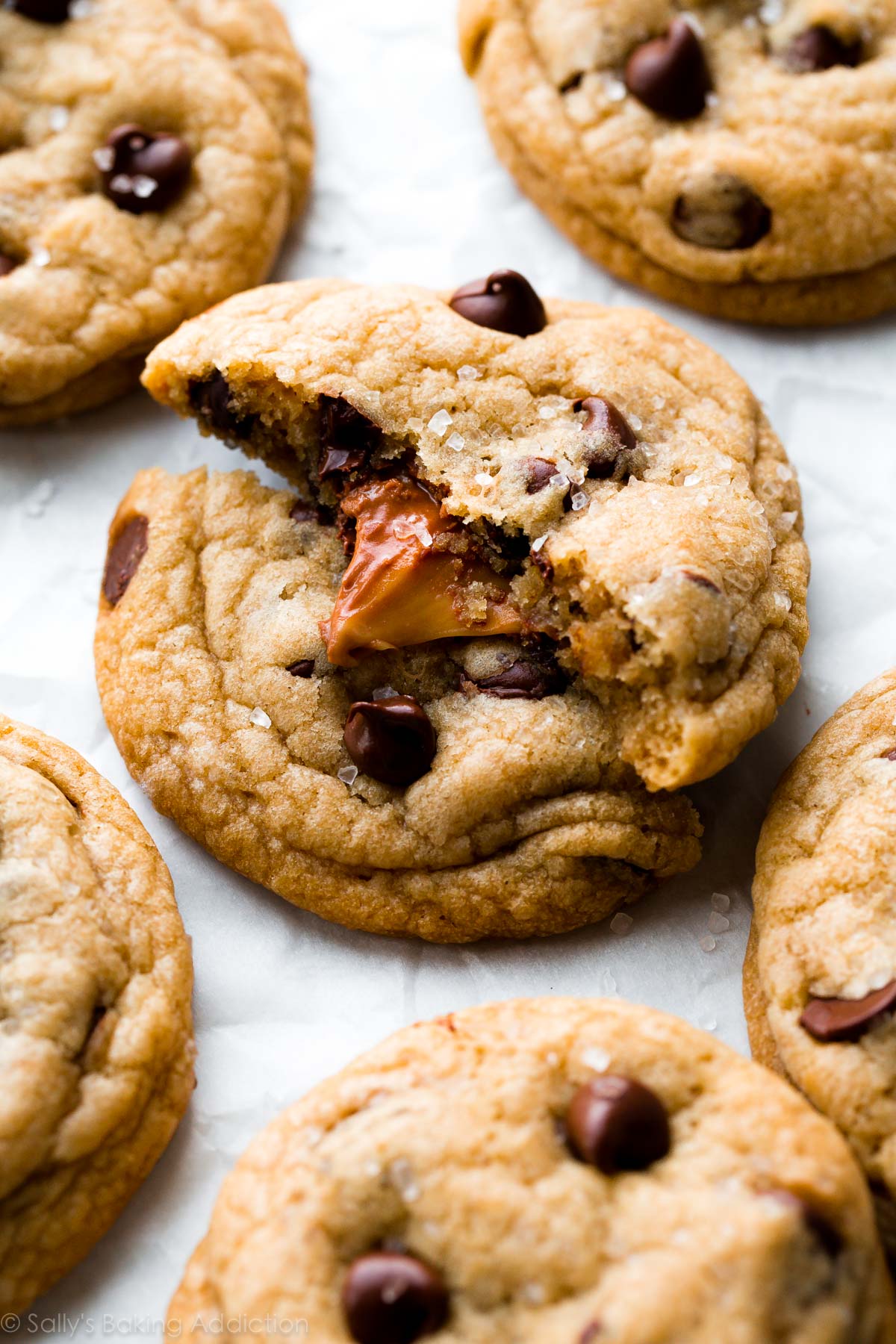 biscuits aux pépites de chocolat au caramel salé